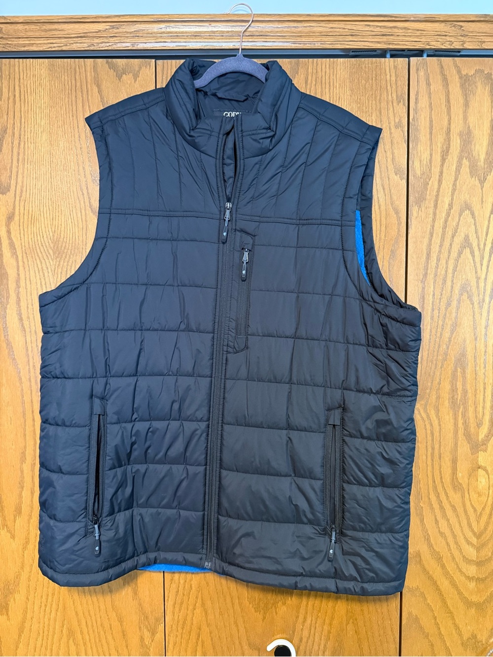 Men's Quilted Black Insulated Vest - Lightweight Layering